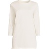 image:imageLands End Womens 34 Sleeve Supima Cotton Crewneck TunicFresh Ivory