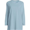 image:imageLands End Womens 34 Sleeve Supima Cotton Crewneck TunicLight Blue Sky