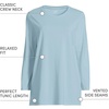 image:imageLands End Womens 34 Sleeve Supima Cotton Crewneck TunicLight Blue Sky