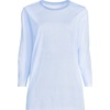 image:imageLands End Womens 34 Sleeve Supima Cotton Crewneck TunicLight Sea Blue Micro Stripe