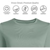 image:imageLands End Womens 34 Sleeve Supima Cotton Crewneck TunicLily Pad Green
