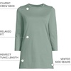 image:imageLands End Womens 34 Sleeve Supima Cotton Crewneck TunicLily Pad Green