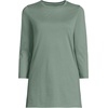 image:imageLands End Womens 34 Sleeve Supima Cotton Crewneck TunicLily Pad Green