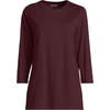 image:imageLands End Womens 34 Sleeve Supima Cotton Crewneck TunicLush Burgundy