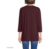 image:imageLands End Womens 34 Sleeve Supima Cotton Crewneck TunicLush Burgundy