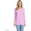 image:imageLands End Womens 34 Sleeve Supima Cotton Crewneck TunicPale Orchid