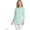image:imageLands End Womens 34 Sleeve Supima Cotton Crewneck TunicPale Sky