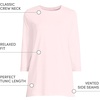 image:imageLands End Womens 34 Sleeve Supima Cotton Crewneck TunicPink Fog