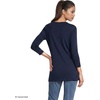 image:imageLands End Womens 34 Sleeve Supima Cotton Crewneck TunicRadiant Navy