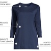 image:imageLands End Womens 34 Sleeve Supima Cotton Crewneck TunicRadiant Navy