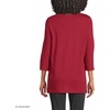 image:imageLands End Womens 34 Sleeve Supima Cotton Crewneck TunicRegal Garnet