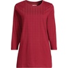 image:imageLands End Womens 34 Sleeve Supima Cotton Crewneck TunicRegal Garnet