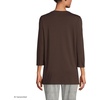 image:imageLands End Womens 34 Sleeve Supima Cotton Crewneck TunicRich Coffee