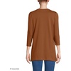 image:imageLands End Womens 34 Sleeve Supima Cotton Crewneck TunicRich Ginger Brown