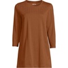 image:imageLands End Womens 34 Sleeve Supima Cotton Crewneck TunicRich Ginger Brown