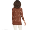 image:imageLands End Womens 34 Sleeve Supima Cotton Crewneck TunicRich Ginger Brown Polka Dot