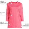 image:imageLands End Womens 34 Sleeve Supima Cotton Crewneck TunicRouge Pink