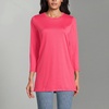 image:imageLands End Womens 34 Sleeve Supima Cotton Crewneck TunicRouge Pink