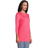 image:imageLands End Womens 34 Sleeve Supima Cotton Crewneck TunicRouge Pink