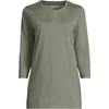 image:imageLands End Womens 34 Sleeve Supima Cotton Crewneck TunicSage