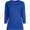 image:imageLands End Womens 34 Sleeve Supima Cotton Crewneck TunicVibrant Lapis
