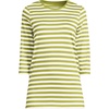 image:imageLands End Womens 34 Sleeve Supima Cotton Crewneck TunicVintage Lime Even Stripe