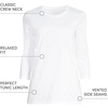 image:imageLands End Womens 34 Sleeve Supima Cotton Crewneck TunicWhite