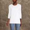image:imageLands End Womens 34 Sleeve Supima Cotton Crewneck TunicWhite