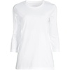 image:imageLands End Womens 34 Sleeve Supima Cotton Crewneck TunicWhite
