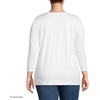 image:imageLands End Womens 34 Sleeve Supima Cotton Crewneck TunicWhite