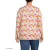 image:imageLands End Womens 34 Sleeve Supima Cotton Crewneck TunicWhite Multi Painted Blooms