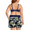 image:imageLands End Womens 5 Quick Dry Elastic Waist Board Shorts Swim Coverup Shorts with PantyDeep SeaBlue Floral Tropic