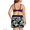 image:imageLands End Womens 5 Quick Dry Elastic Waist Board Shorts Swim Coverup Shorts with PantyDeep SeaBlue Floral Tropic