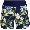 image:imageLands End Womens 5 Quick Dry Elastic Waist Board Shorts Swim Coverup Shorts with PantyDeep SeaBlue Floral Tropic