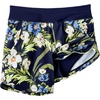 image:imageLands End Womens 5 Quick Dry Elastic Waist Board Shorts Swim Coverup Shorts with PantyDeep SeaBlue Floral Tropic