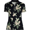 image:imageLands End Womens AmericanGrown Supima Cotton Polo ShirtBlack Plumeria