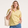 image:imageLands End Womens AmericanGrown Supima Cotton Polo ShirtGoldenrod Micro Stripe