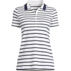 image:imageLands End Womens AmericanGrown Supima Cotton Polo ShirtWhiteNavy Stripe Tipped