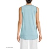 image:imageLands End Womens AmericanGrown Supima Cotton Tunic Tank TopBright Aqua Micro Stripe