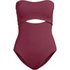image:imageLands End Womens Bandeau Cut Out One PieceBurgundy Spritz