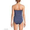 image:imageLands End Womens Bandeau Tankini Swimsuit TopMediterranean Blue Shine