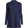 image:imageLands End Womens Cashmere Mock Neck Swing Tunic SweaterDeep Sea Navy