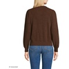 image:imageLands End Womens Cashmere Puff Sleeve Crew Neck SweaterDark Carob Heather