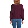 image:imageLands End Womens Cashmere Puff Sleeve Crew Neck SweaterLight Raspberry Sorbet Heather