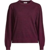 image:imageLands End Womens Cashmere Puff Sleeve Crew Neck SweaterLight Raspberry Sorbet Heather