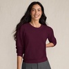 image:imageLands End Womens Cashmere Puff Sleeve Crew Neck SweaterLight Raspberry Sorbet Heather