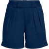 image:imageLands End Womens Chino High Rise Pleated 7 ShortsDeep Sea Navy