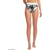 image:imageLands End Womens Chlorine Resistant Reversible Ultra High Leg High Waisted Bikini Swim BottomsBlackEgret Floral Shadow