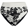 image:imageLands End Womens Chlorine Resistant Reversible Ultra High Leg High Waisted Bikini Swim BottomsBlackEgret Floral Shadow