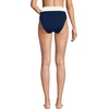 image:imageLands End Womens Chlorine Resistant Reversible Ultra High Leg High Waisted Bikini Swim BottomsNavyEgret White Daisy Floral